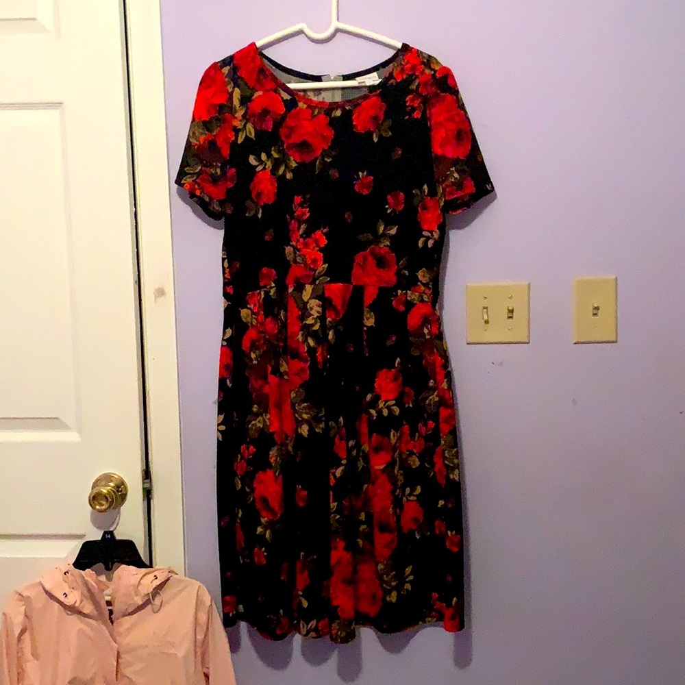 Gorgeous LLR Amelia Black with Red Roses XL